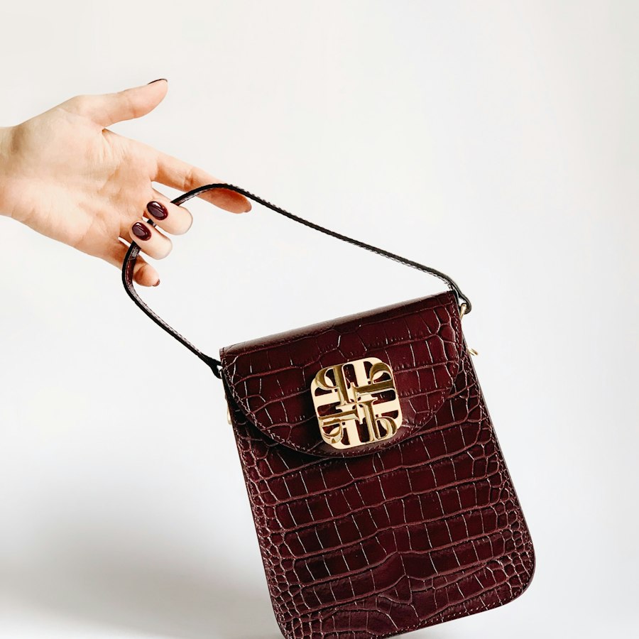 Christian Dior Croc Turn-Lock Shoulder