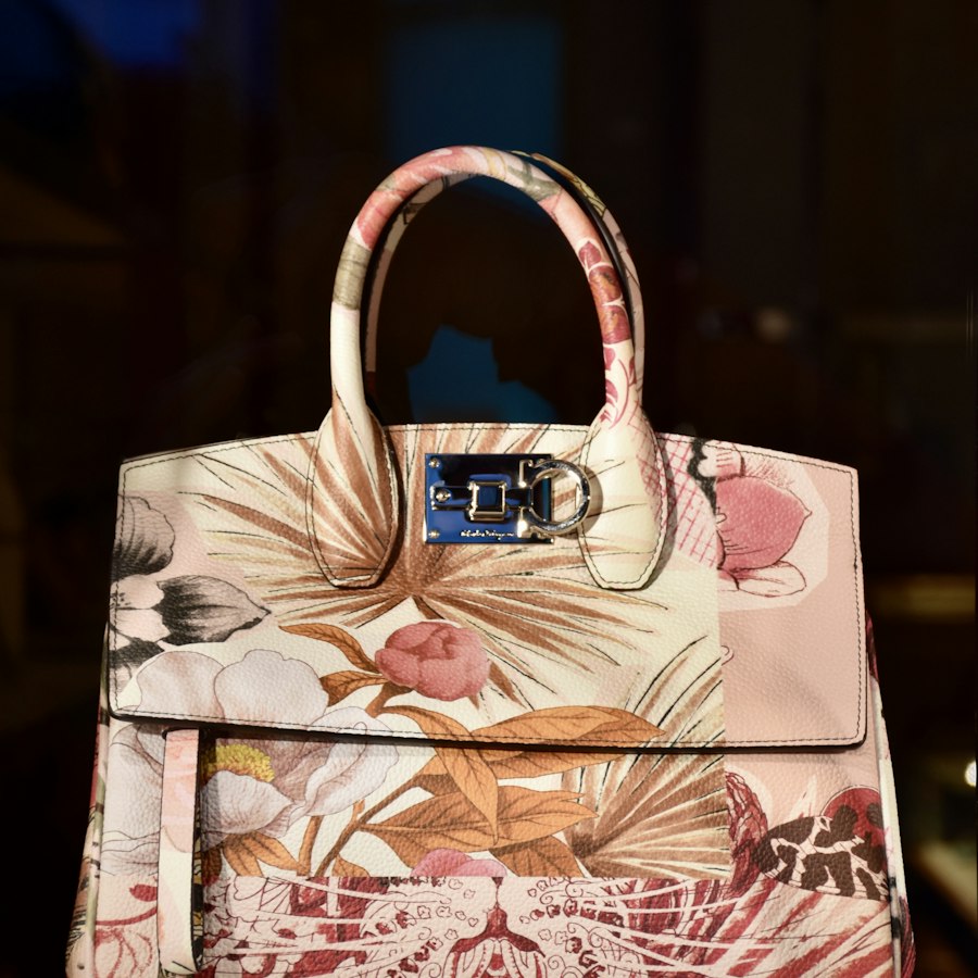 Salvatore Ferragamo Floral Print Top Handle